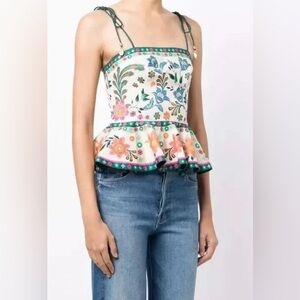 House of Harlow 1960 Floral Embroidered Peplum Top